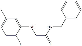 N-benzyl-2-[(2-fluoro-5-methylphenyl)amino]acetamide Struktur