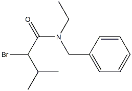 N-benzyl-2-bromo-N-ethyl-3-methylbutanamide Struktur