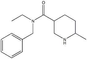 N-benzyl-N-ethyl-6-methylpiperidine-3-carboxamide Struktur