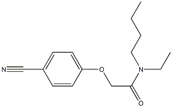 N-butyl-2-(4-cyanophenoxy)-N-ethylacetamide Struktur