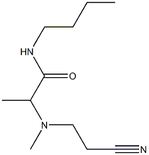 N-butyl-2-[(2-cyanoethyl)(methyl)amino]propanamide Struktur