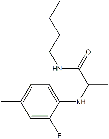 N-butyl-2-[(2-fluoro-4-methylphenyl)amino]propanamide Struktur