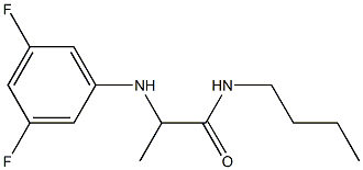 N-butyl-2-[(3,5-difluorophenyl)amino]propanamide Struktur