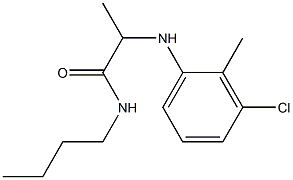 N-butyl-2-[(3-chloro-2-methylphenyl)amino]propanamide Struktur