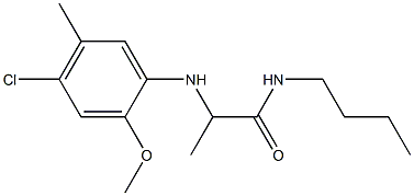 N-butyl-2-[(4-chloro-2-methoxy-5-methylphenyl)amino]propanamide Struktur