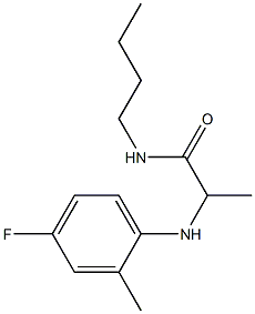 N-butyl-2-[(4-fluoro-2-methylphenyl)amino]propanamide Struktur