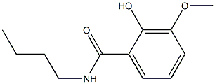 N-butyl-2-hydroxy-3-methoxybenzamide Struktur