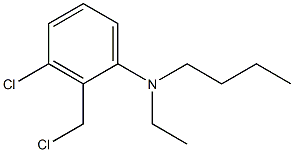 N-butyl-3-chloro-2-(chloromethyl)-N-ethylaniline Struktur