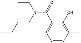 N-butyl-N-ethyl-2-hydroxy-3-methylbenzamide Struktur