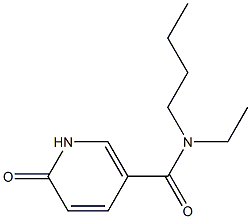 N-butyl-N-ethyl-6-oxo-1,6-dihydropyridine-3-carboxamide Struktur