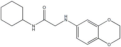 N-cyclohexyl-2-(2,3-dihydro-1,4-benzodioxin-6-ylamino)acetamide Struktur