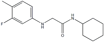 N-cyclohexyl-2-[(3-fluoro-4-methylphenyl)amino]acetamide Struktur