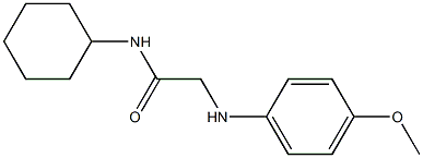 N-cyclohexyl-2-[(4-methoxyphenyl)amino]acetamide Struktur