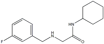 N-cyclohexyl-2-{[(3-fluorophenyl)methyl]amino}acetamide Struktur