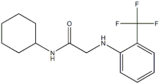 N-cyclohexyl-2-{[2-(trifluoromethyl)phenyl]amino}acetamide Struktur