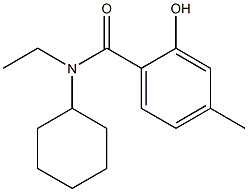 N-cyclohexyl-N-ethyl-2-hydroxy-4-methylbenzamide Struktur