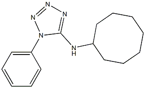 N-cyclooctyl-1-phenyl-1H-1,2,3,4-tetrazol-5-amine Struktur