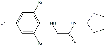 N-cyclopentyl-2-[(2,4,6-tribromophenyl)amino]acetamide Struktur