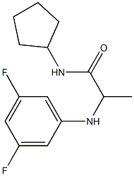 N-cyclopentyl-2-[(3,5-difluorophenyl)amino]propanamide Struktur