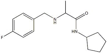 N-cyclopentyl-2-{[(4-fluorophenyl)methyl]amino}propanamide Struktur