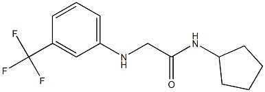 N-cyclopentyl-2-{[3-(trifluoromethyl)phenyl]amino}acetamide Struktur