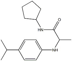 N-cyclopentyl-2-{[4-(propan-2-yl)phenyl]amino}propanamide Struktur