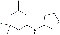 N-cyclopentyl-3,3,5-trimethylcyclohexan-1-amine Struktur