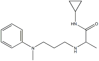 N-cyclopropyl-2-({3-[methyl(phenyl)amino]propyl}amino)propanamide Struktur