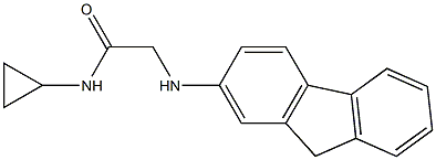 N-cyclopropyl-2-(9H-fluoren-2-ylamino)acetamide Struktur