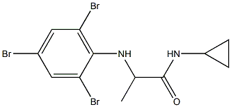 N-cyclopropyl-2-[(2,4,6-tribromophenyl)amino]propanamide Struktur