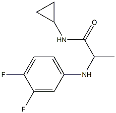 N-cyclopropyl-2-[(3,4-difluorophenyl)amino]propanamide Struktur