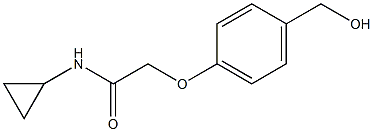 N-cyclopropyl-2-[4-(hydroxymethyl)phenoxy]acetamide Struktur