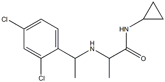 N-cyclopropyl-2-{[1-(2,4-dichlorophenyl)ethyl]amino}propanamide Struktur