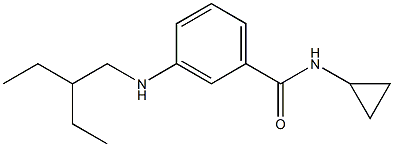 N-cyclopropyl-3-[(2-ethylbutyl)amino]benzamide Struktur