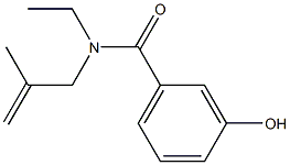 N-ethyl-3-hydroxy-N-(2-methylprop-2-en-1-yl)benzamide Struktur