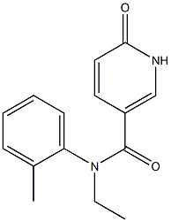 N-ethyl-N-(2-methylphenyl)-6-oxo-1,6-dihydropyridine-3-carboxamide Struktur