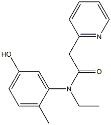 N-ethyl-N-(5-hydroxy-2-methylphenyl)-2-(pyridin-2-yl)acetamide Struktur