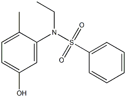 N-ethyl-N-(5-hydroxy-2-methylphenyl)benzenesulfonamide Struktur