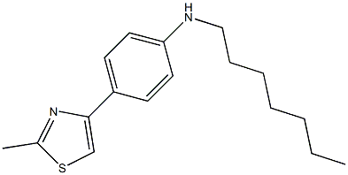 N-heptyl-4-(2-methyl-1,3-thiazol-4-yl)aniline Struktur