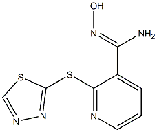 N'-hydroxy-2-(1,3,4-thiadiazol-2-ylsulfanyl)pyridine-3-carboximidamide Struktur