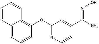 N'-hydroxy-2-(1-naphthyloxy)pyridine-4-carboximidamide Struktur