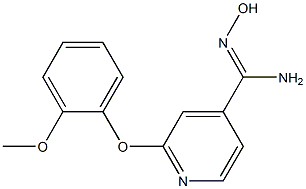 N'-hydroxy-2-(2-methoxyphenoxy)pyridine-4-carboximidamide Struktur