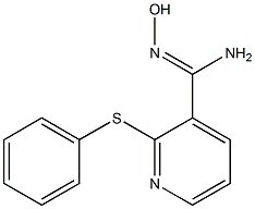 N'-hydroxy-2-(phenylsulfanyl)pyridine-3-carboximidamide Struktur