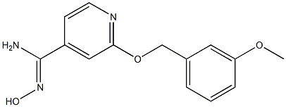 N'-hydroxy-2-[(3-methoxybenzyl)oxy]pyridine-4-carboximidamide Struktur