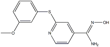 N'-hydroxy-2-[(3-methoxyphenyl)sulfanyl]pyridine-4-carboximidamide Struktur