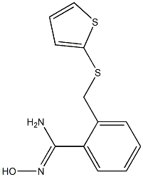 N'-hydroxy-2-[(thiophen-2-ylsulfanyl)methyl]benzene-1-carboximidamide Struktur