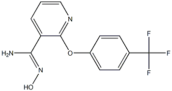 N'-hydroxy-2-[4-(trifluoromethyl)phenoxy]pyridine-3-carboximidamide Struktur