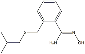 N'-hydroxy-2-{[(2-methylpropyl)sulfanyl]methyl}benzene-1-carboximidamide Struktur