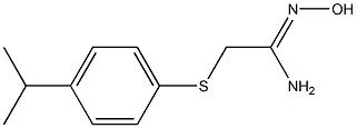 N'-hydroxy-2-{[4-(propan-2-yl)phenyl]sulfanyl}ethanimidamide Struktur