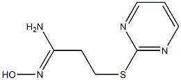 N'-hydroxy-3-(pyrimidin-2-ylsulfanyl)propanimidamide Struktur